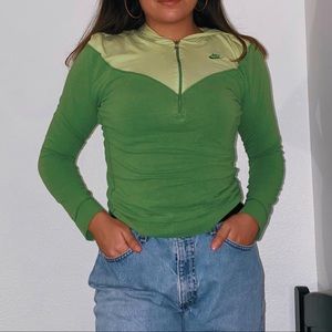 Green NIKE zip up